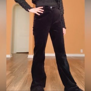 Black Velvet Boot cut Pants